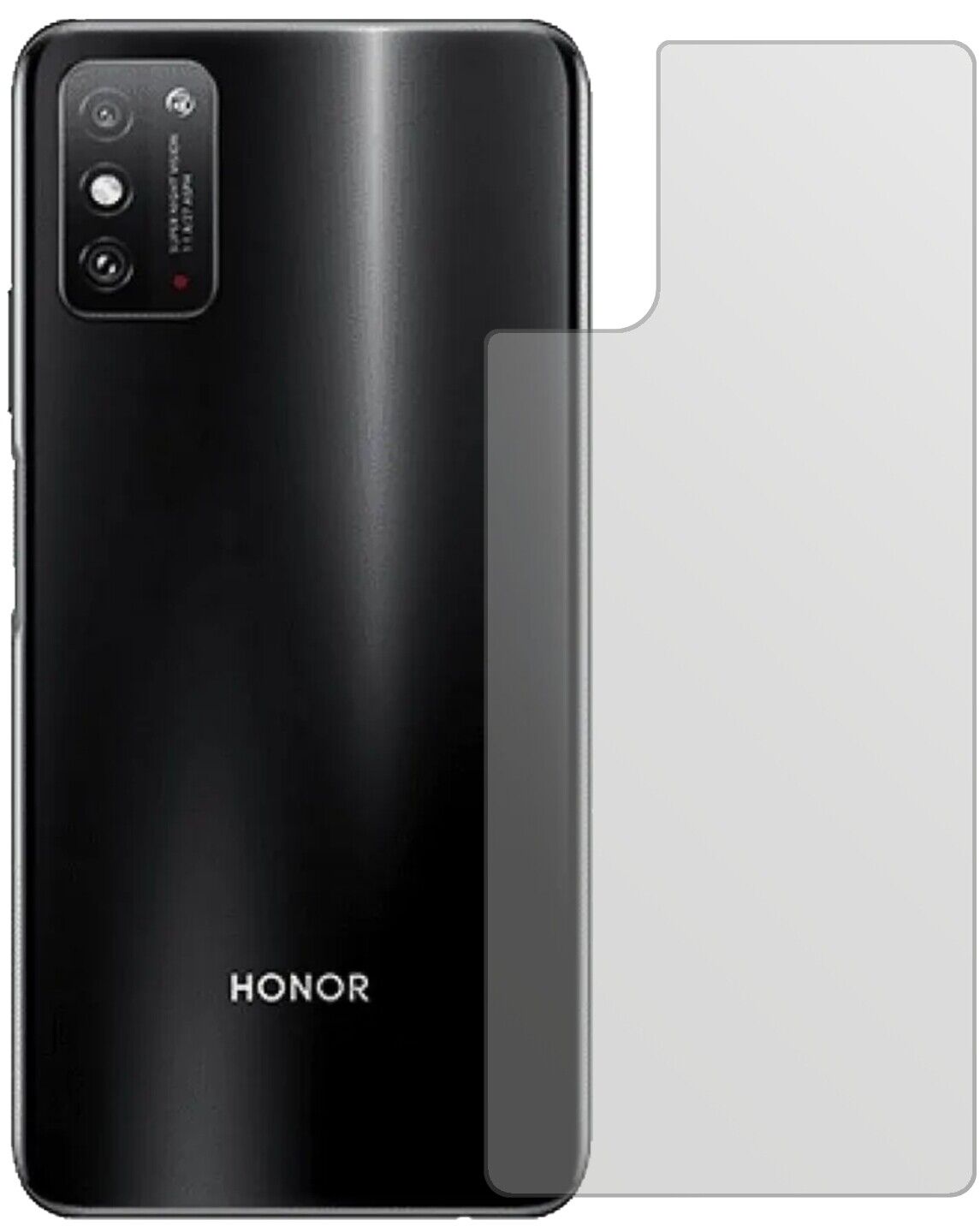 5x Schutzfolie matt für Honor X10 Max 5G Rückseite Display-Schutzfolie