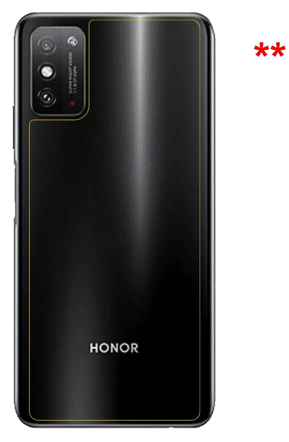 1x Schutzfolie klar für Honor X10 Max 5G Rückseite Display-Schutzfolie
