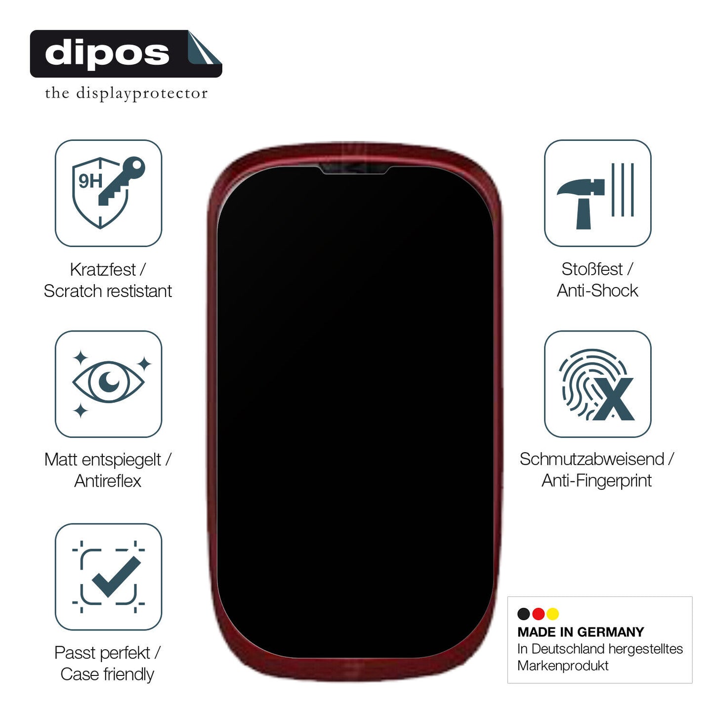 1x 9H Schutzfolie matt für Coolpad 8020 Panzerfolie