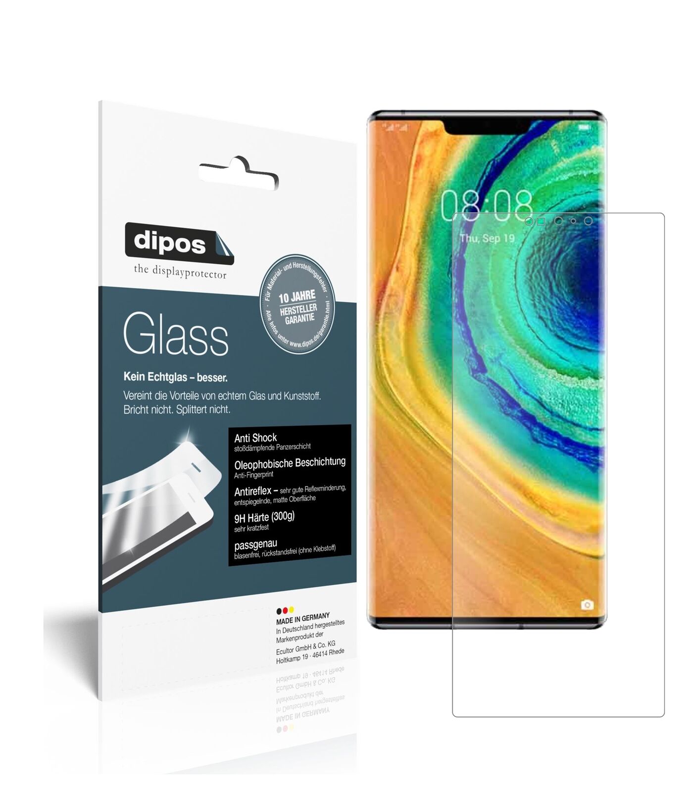 1x 9H Schutzfolie matt für Huawei Mate 30E Pro Panzerfolie