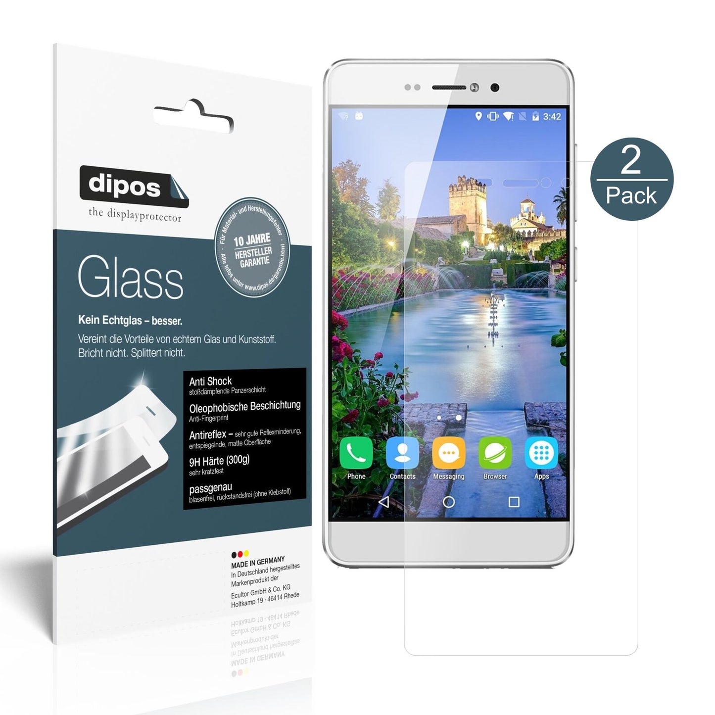 1x 9H Matte Screen Protector for BLUBOO Picasso 5 Inch Tempered Glass