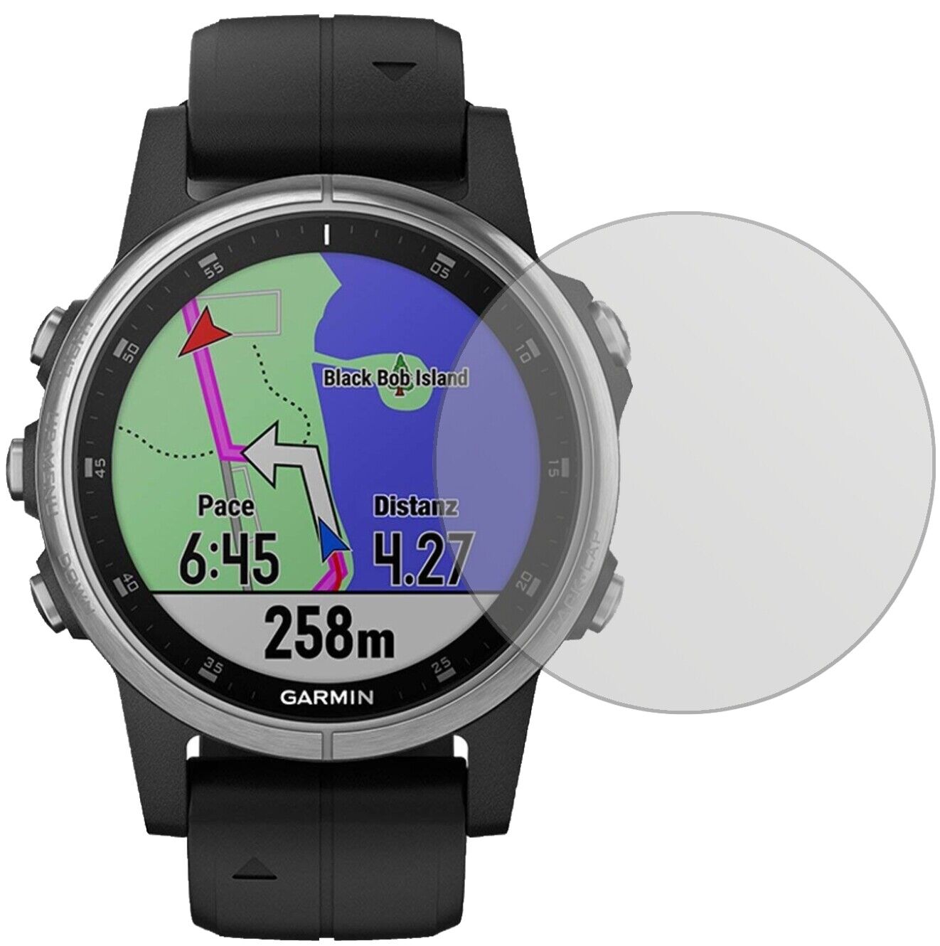5x Schutzfolie matt für Garmin fenix 5s Plus (42mm) Display-Schutzfolie