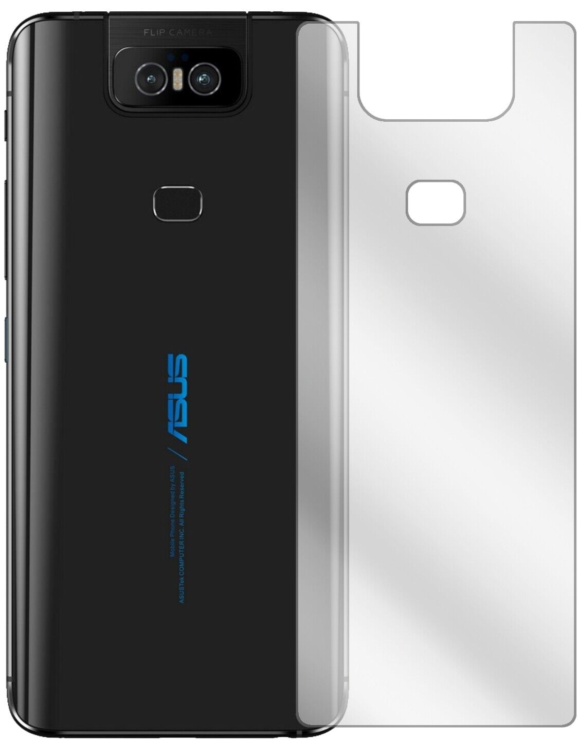 5x Schutzfolie klar für Asus Zenfone 6 (ZS630KL) Rückseite Display-Schutzfolie