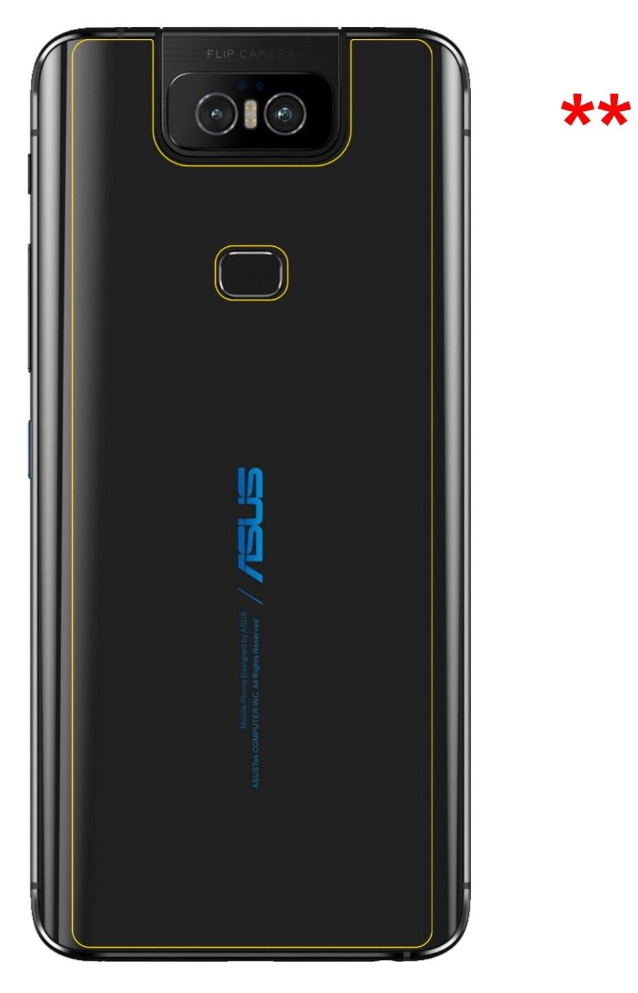 5x Schutzfolie klar für Asus Zenfone 6 (ZS630KL) Rückseite Display-Schutzfolie