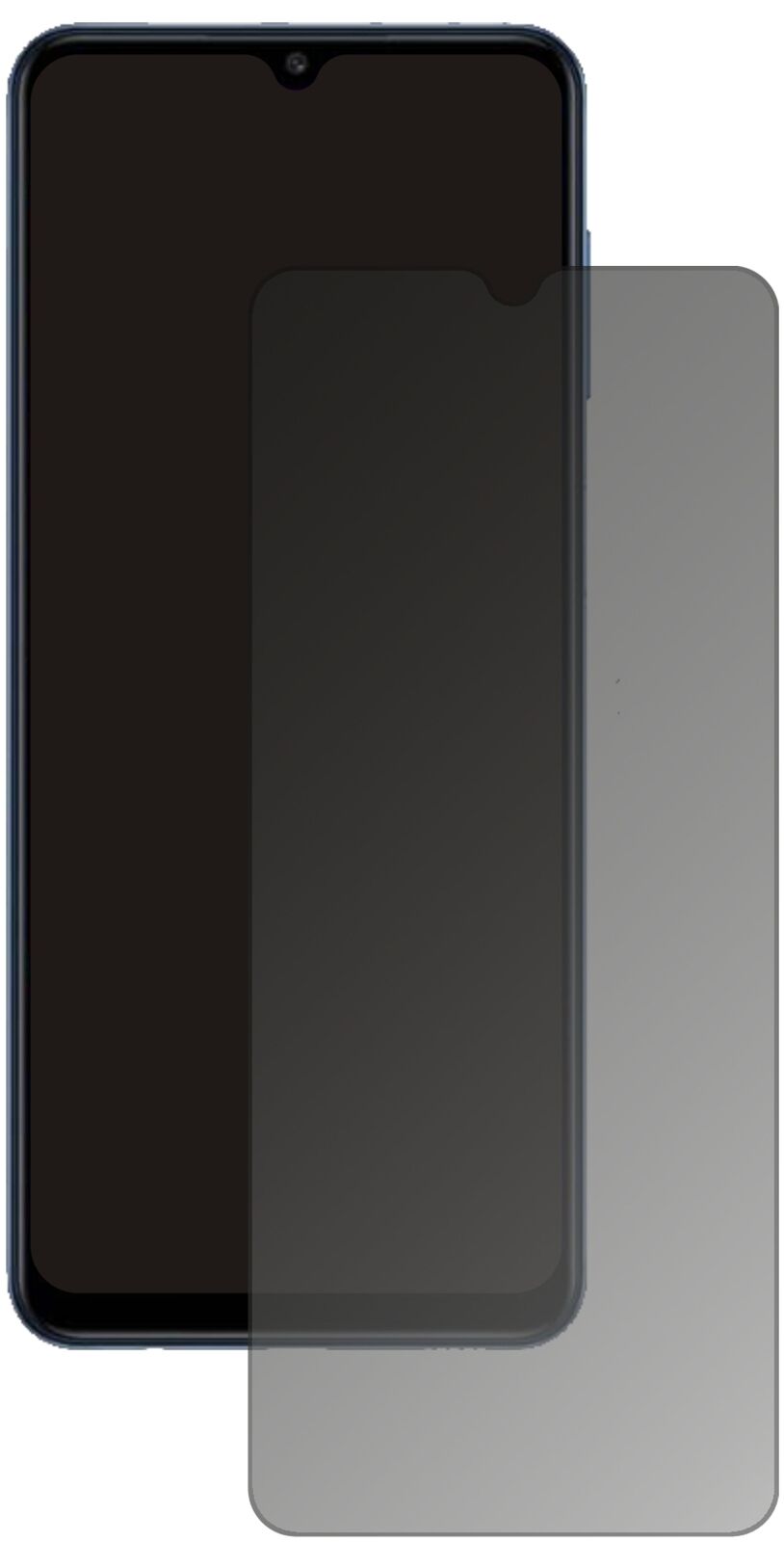 Blickschutzfolie für Samsung Galaxy F12 matt Schutzfolie Privacy