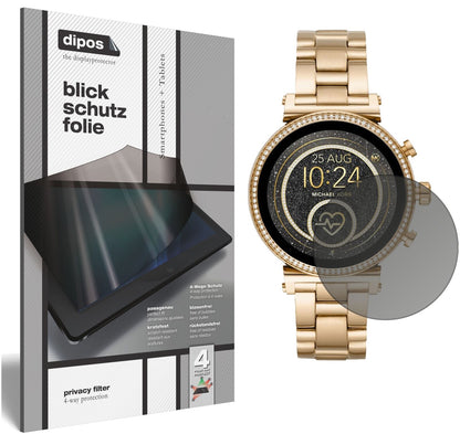 1x I Screen Protector Michael Kors Sofie 2.0 Smartwatch Privacy Filter 4-Way