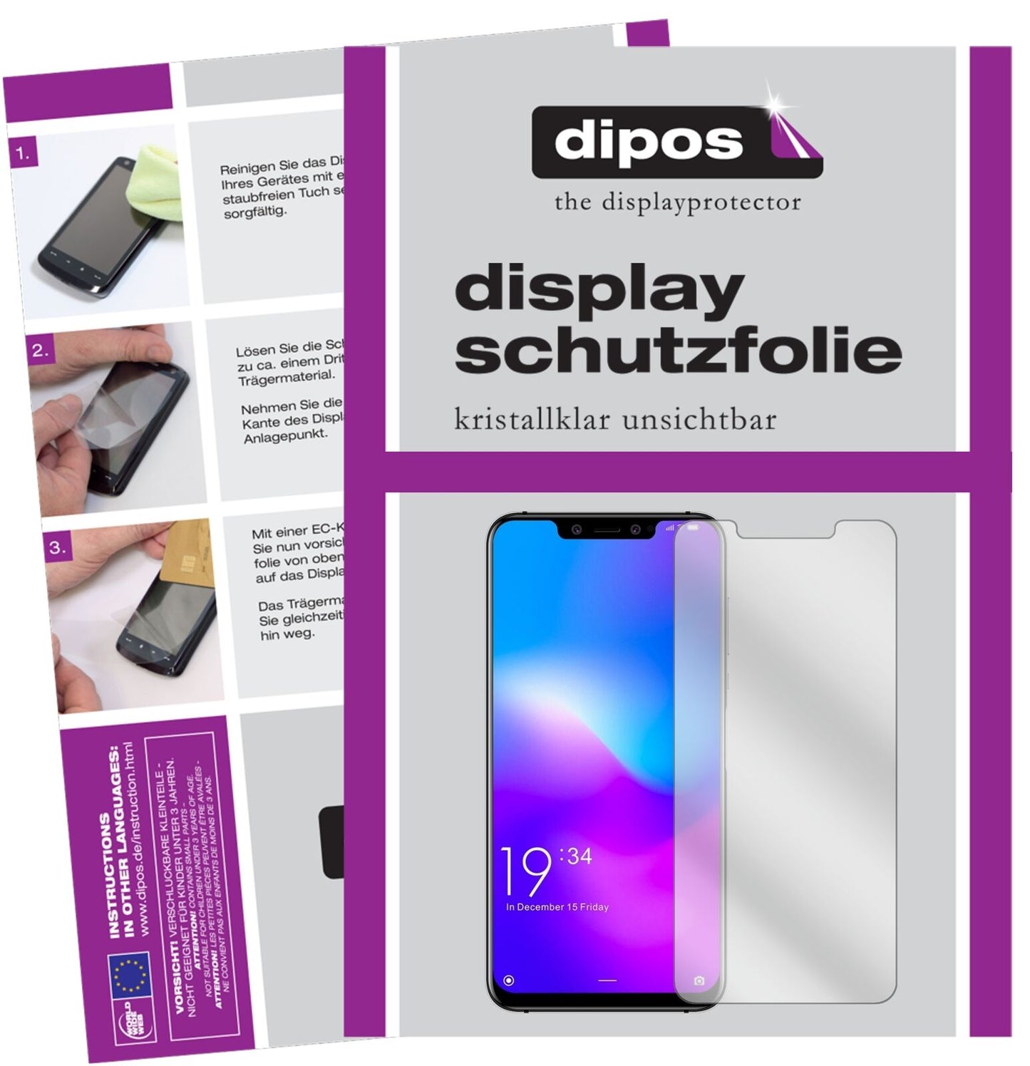 5x Schutzfolie klar für Elephone A5 Display-Schutzfolie