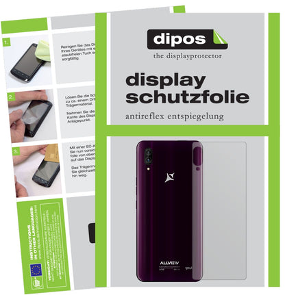5x Schutzfolie matt für Allview Soul X6 Xtreme Rückseite Display-Schutzfolie