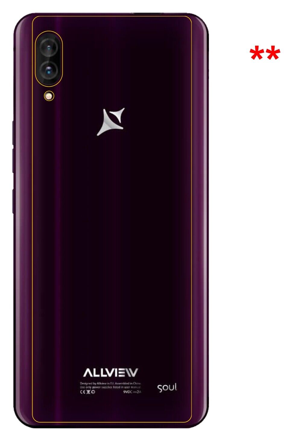 5x Schutzfolie matt für Allview Soul X6 Xtreme Rückseite Display-Schutzfolie