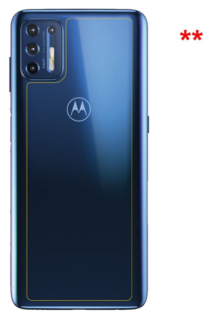 5x Schutzfolie klar für Motorola Moto G9 Plus Rückseite Display-Schutzfolie