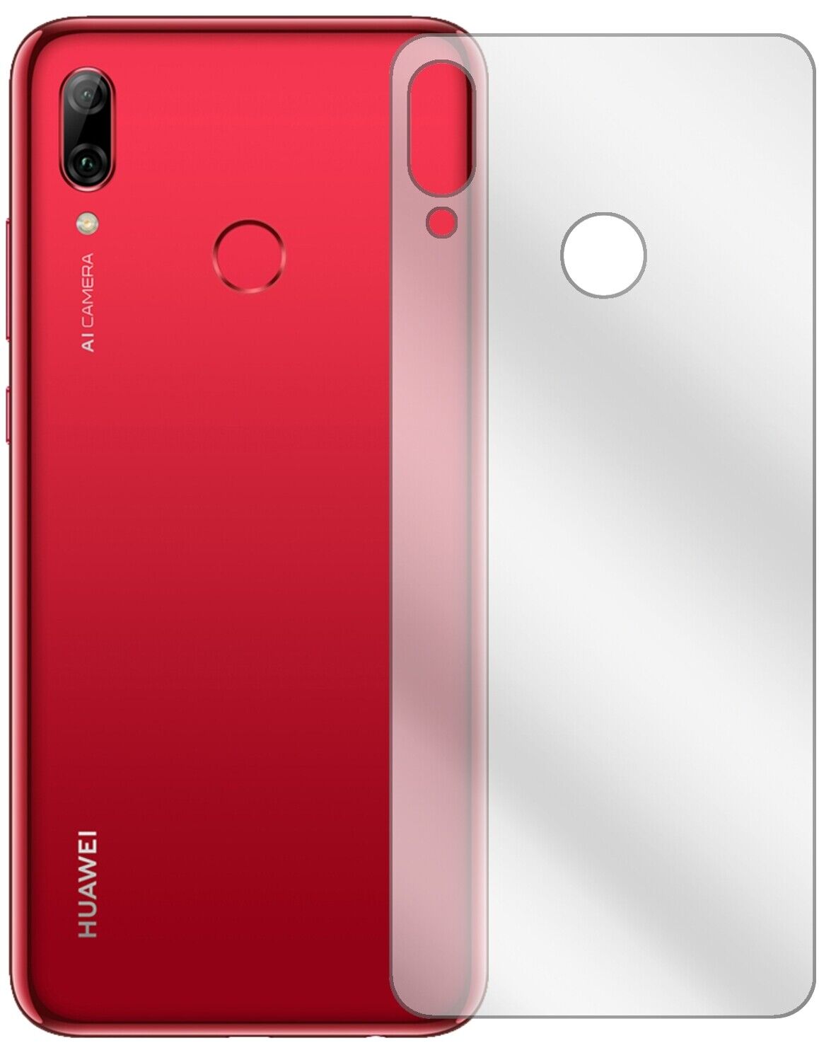 Klare Displayschutzfolie von dipos passend für Huawei Nova Lite 3 Rückseite, präziser Zuschnitt und blasenfrei montiert