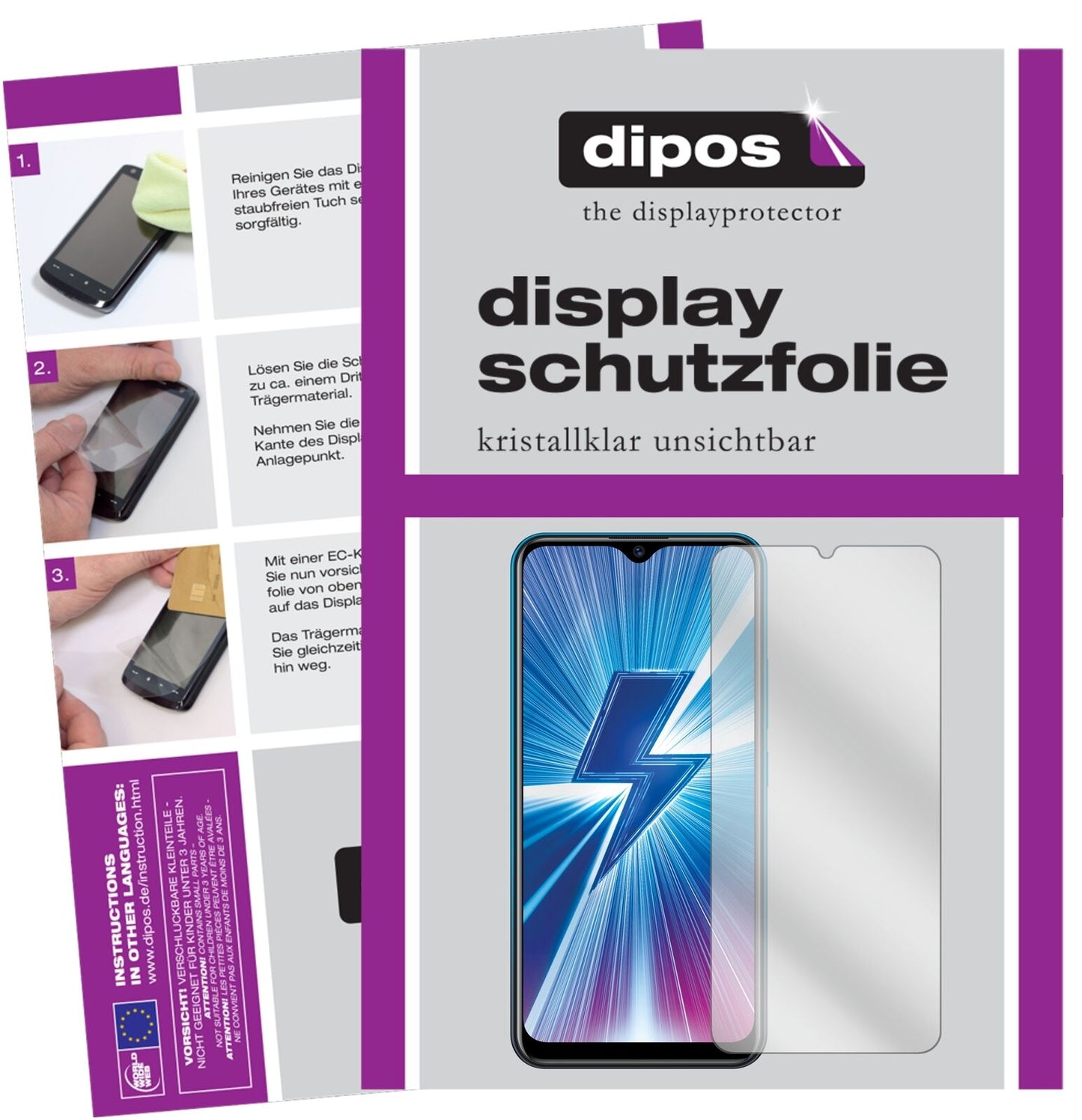5x Schutzfolie klar für Vivo Y3 Display-Schutzfolie