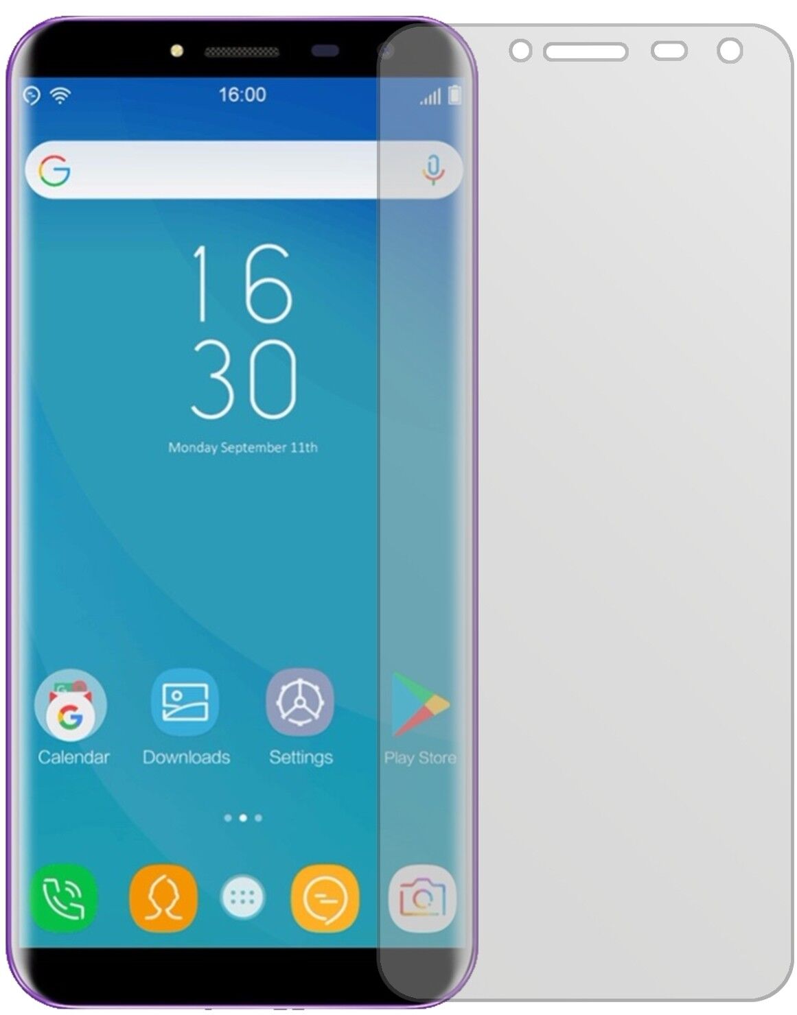 Matte Displayschutzfolie von dipos passend für Oukitel C8, präziser Zuschnitt und blasenfrei montiert