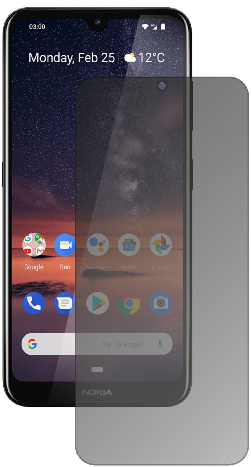 Blickschutzfolie für Nokia 46056 matt Schutzfolie Privacy
