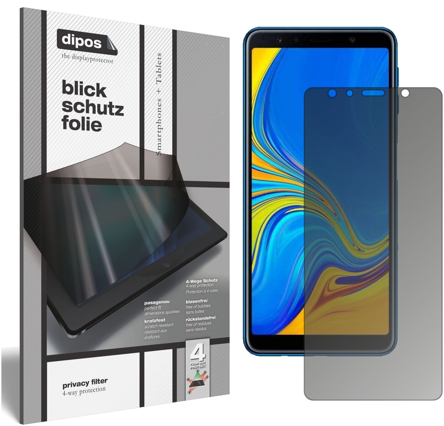 Blickschutzfolie für Samsung J4 Core (2018) matt Schutzfolie Privacy