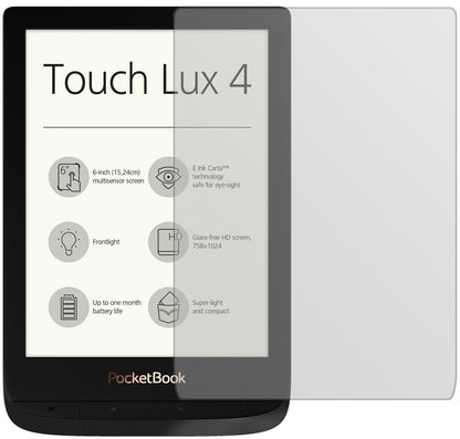 Matte Displayschutzfolie von dipos passend für PocketBook Touch Lux 4, präziser Zuschnitt und blasenfrei montiert