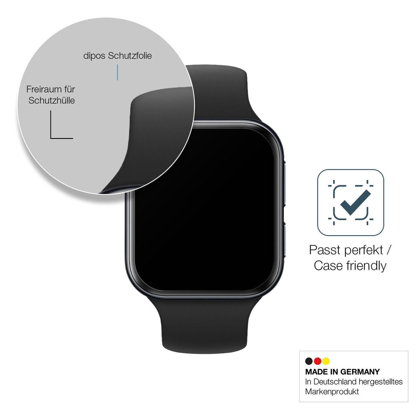 1x 9H Schutzfolie matt für OPPO Watch 3 Panzerfolie