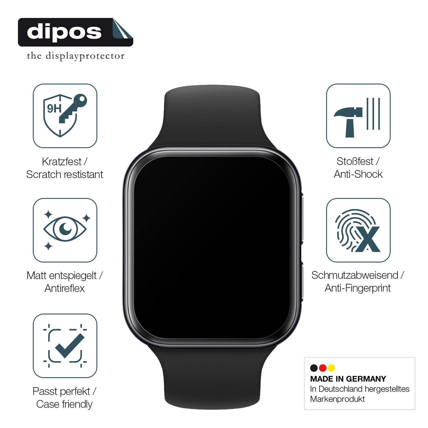 1x 9H Schutzfolie matt für OPPO Watch 3 Panzerfolie