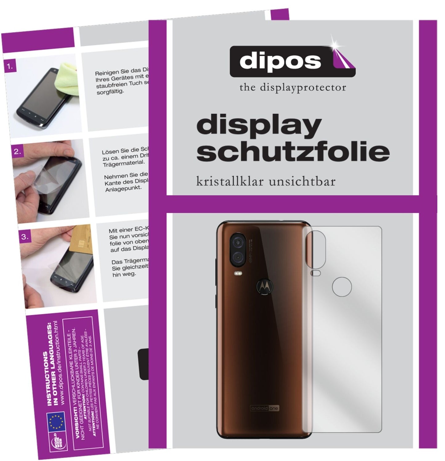 5x Schutzfolie klar für Motorola P50 Rückseite Display-Schutzfolie