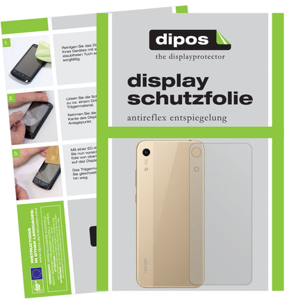 5x Schutzfolie matt für Honor 8A Rückseite Display-Schutzfolie