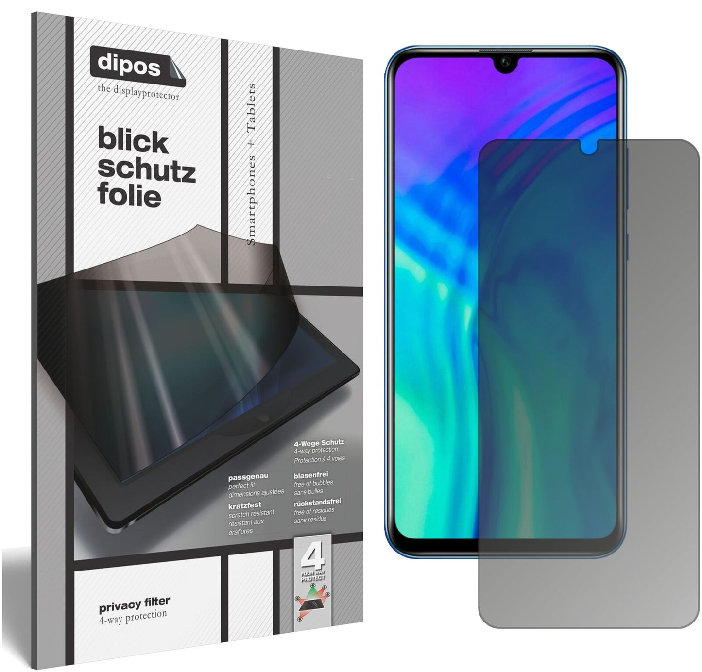 Blickschutzfolie für Honor 20i matt Schutzfolie Privacy