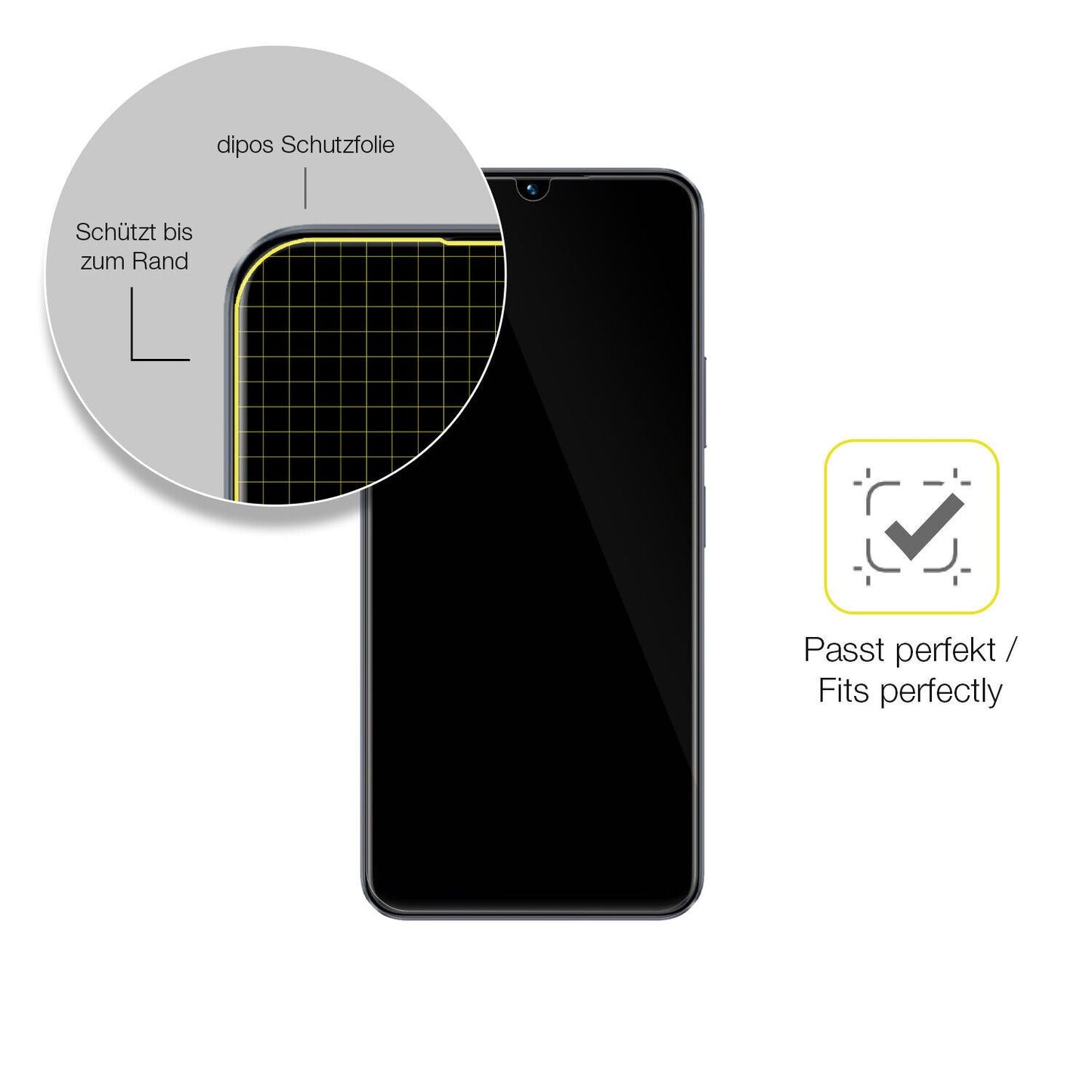 2x Screen Protector for VIVO Y56 5G Protective Film covers 100% dipos Flex