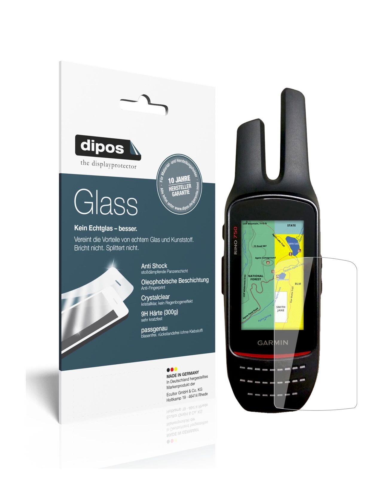 1x 9H Schutzfolie für Garmin Rino 755t Panzerfolie