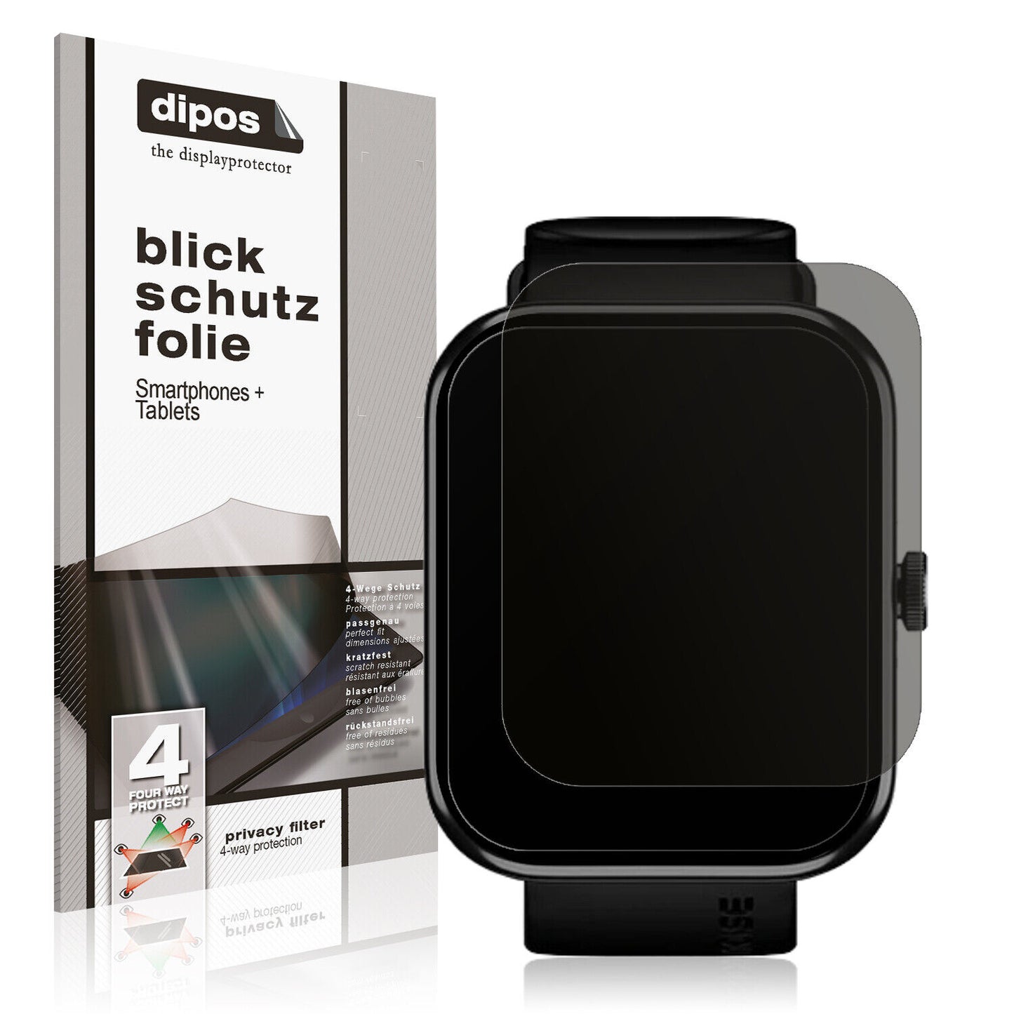 Blickschutzfolie für Noise ColorFit Pulse 2 Max matt Schutzfolie Privacy