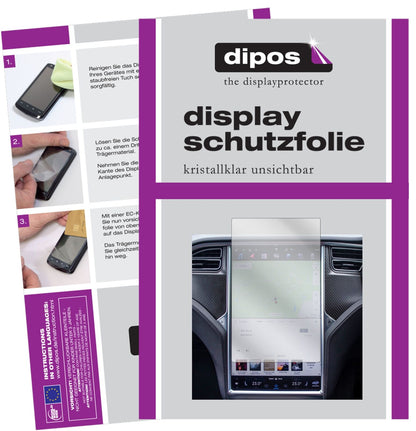 dipos 1x Clear Screen Protector for Tesla Modell X