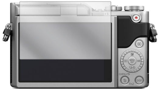 Klare Displayschutzfolie von dipos passend für Panasonic Lumix DC-GX880, präziser Zuschnitt und blasenfrei montiert