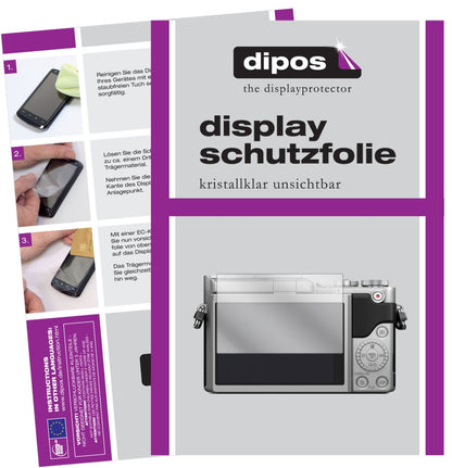 PanasonicLumix DC-GX880 mit aufgebrachter dipos Displayschutzfolie, glasklare Darstellung ohne Einschränkungen