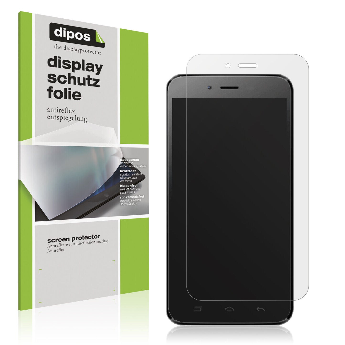 Matte Displayschutzfolie von dipos passend für Bmobile AX1078, präziser Zuschnitt und blasenfrei montiert