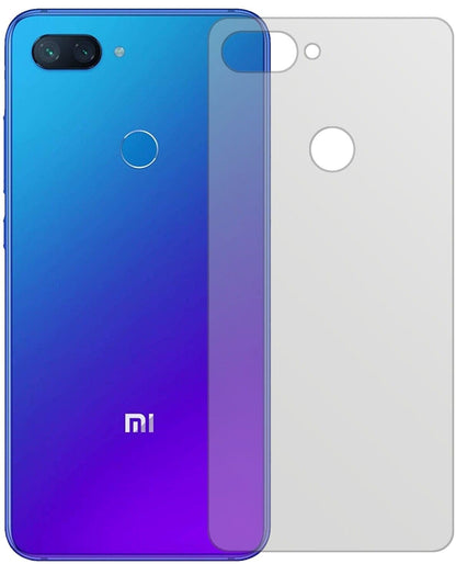 Matte Displayschutzfolie von dipos passend für Xiaomi Mi 8 Lite Rückseite, präziser Zuschnitt und blasenfrei montiert