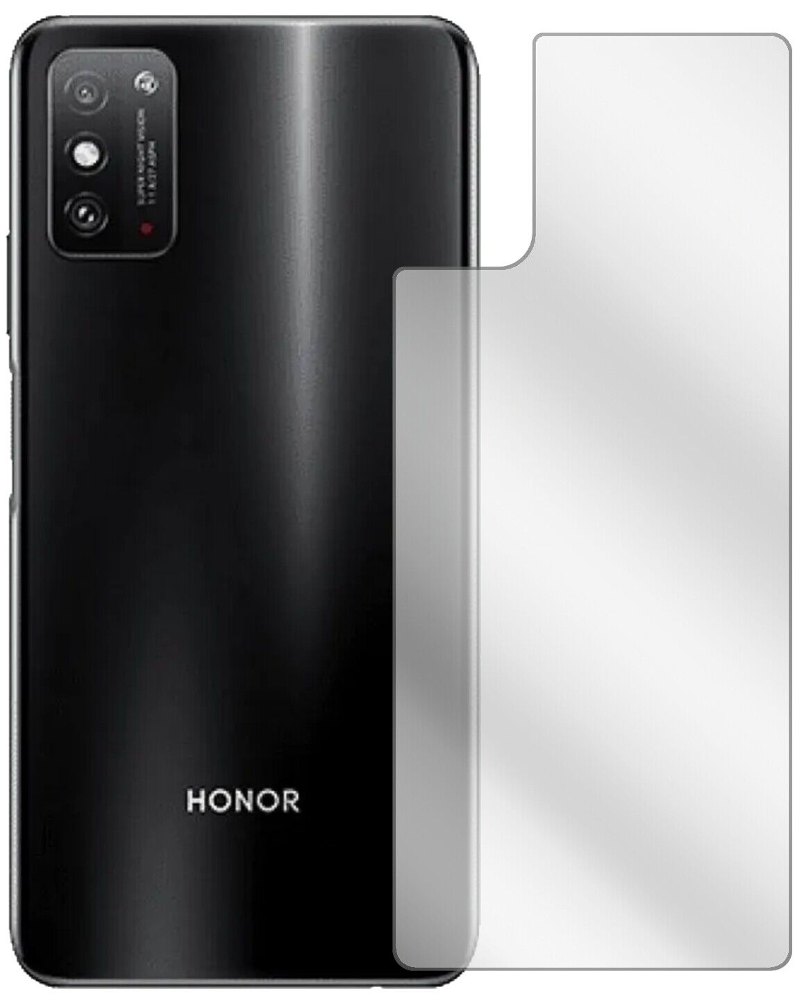 1x Schutzfolie klar für Honor X10 Max 5G Rückseite Display-Schutzfolie