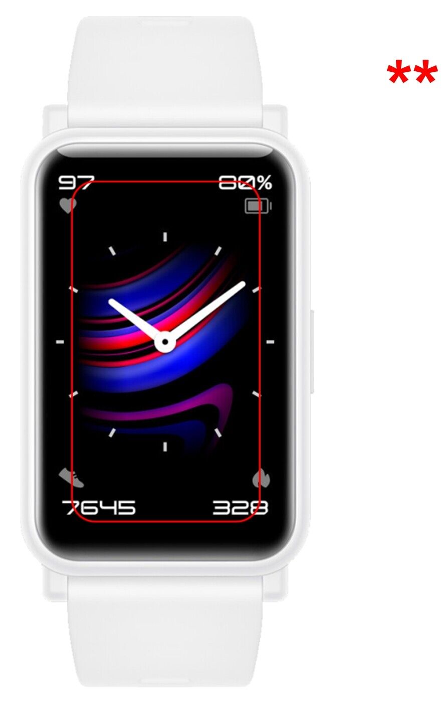 1x 9H Schutzfolie matt für Honor Watch ES Panzerfolie