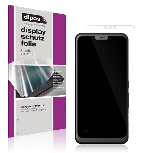 Klare Displayschutzfolie von dipos passend für Fujitsu Arrows U, präziser Zuschnitt und blasenfrei montiert
