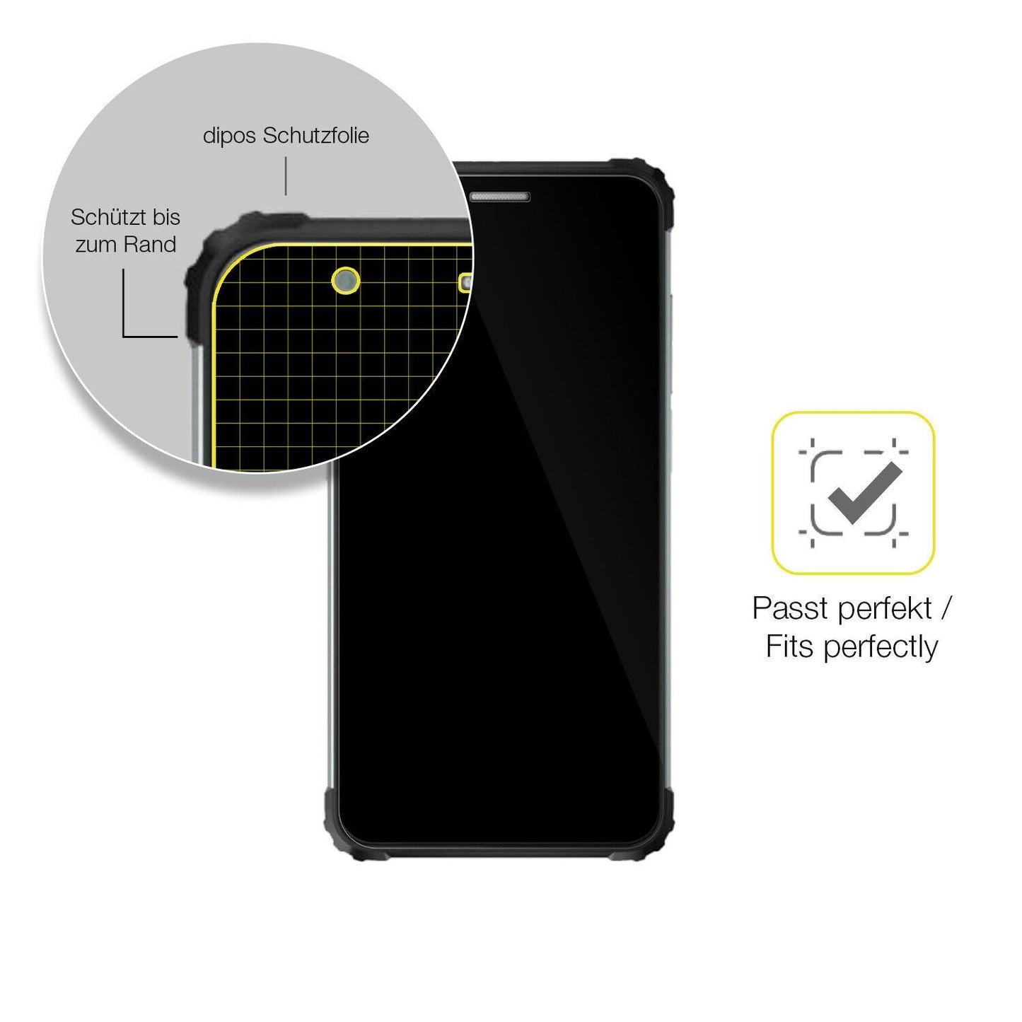 2x Screen Protector for Blackview BV6600E Protective Film covers 100% dipos Flex