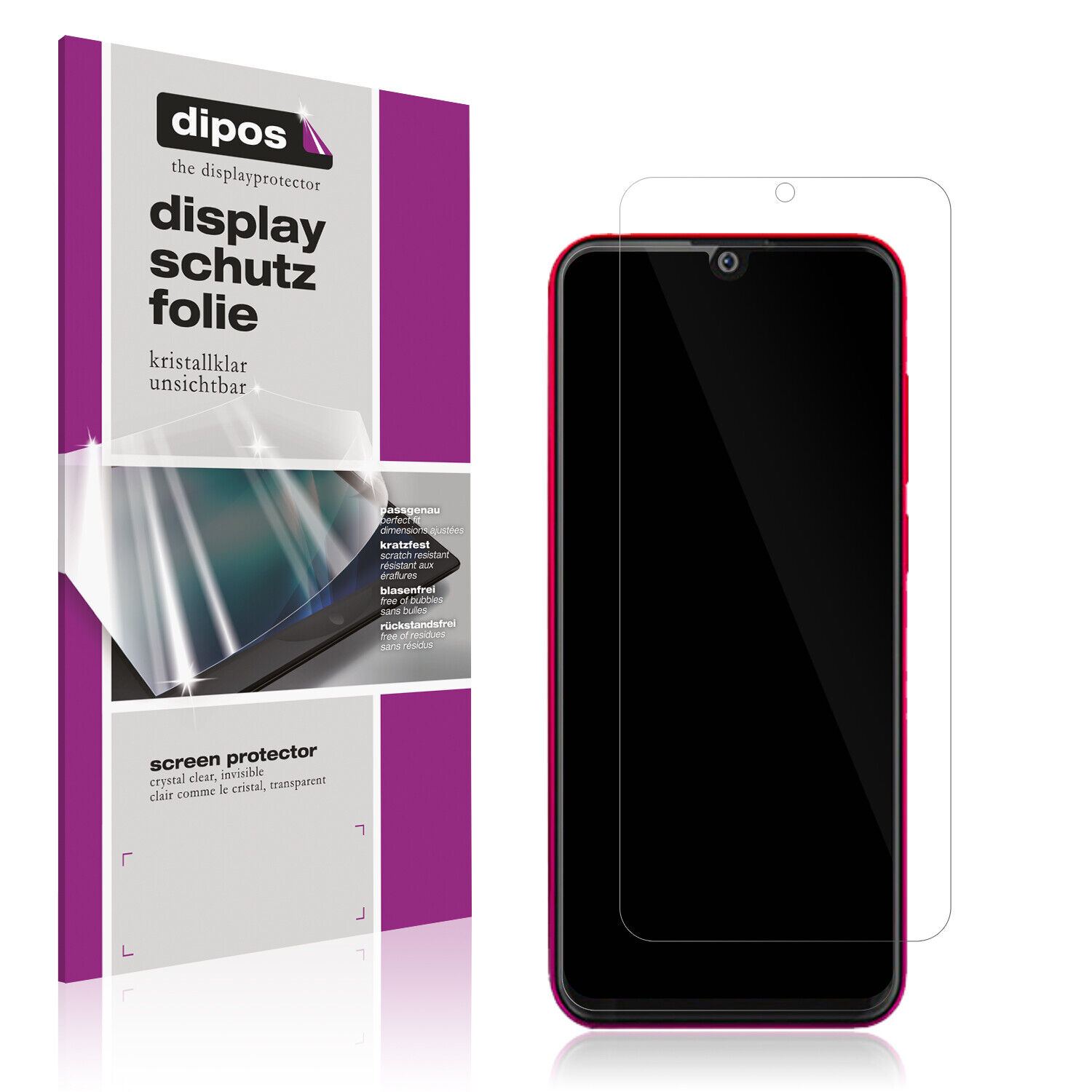 Klare Displayschutzfolie von dipos passend für Walton Primo N5, präziser Zuschnitt und blasenfrei montiert