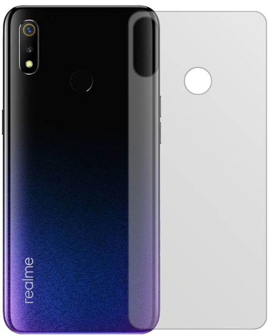 Matte Displayschutzfolie von dipos passend für Oppo Realme 3 Rückseite, präziser Zuschnitt und blasenfrei montiert