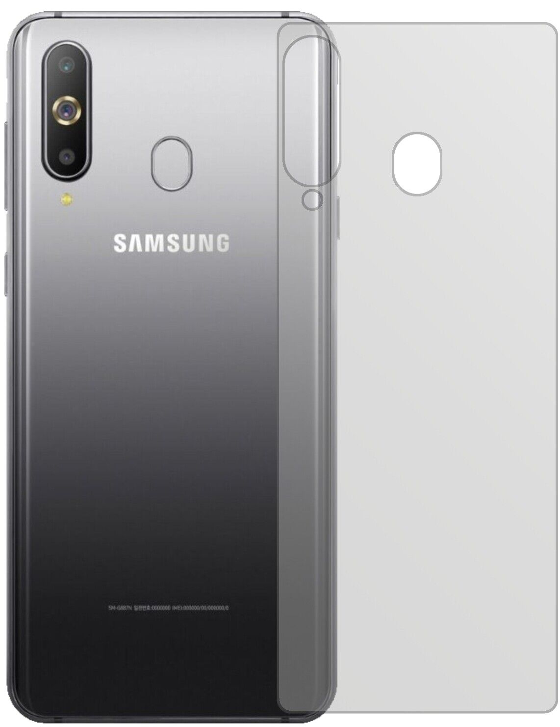 5x Schutzfolie matt für Samsung Galaxy A9 Pro (2019) Rückseite Display-Schutzfolie