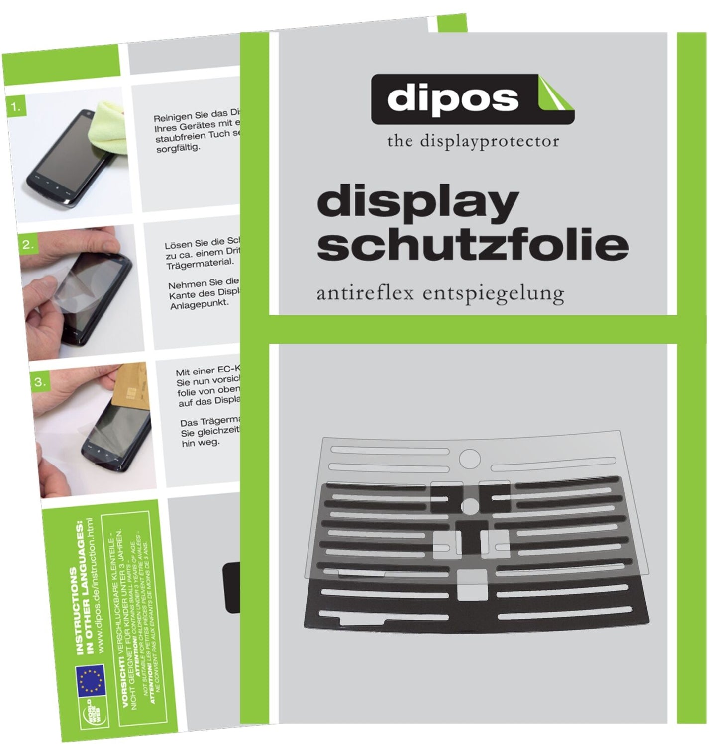 1x Schutzfolie matt für Philips EP3550/00 Tropfblech Display-Schutzfolie
