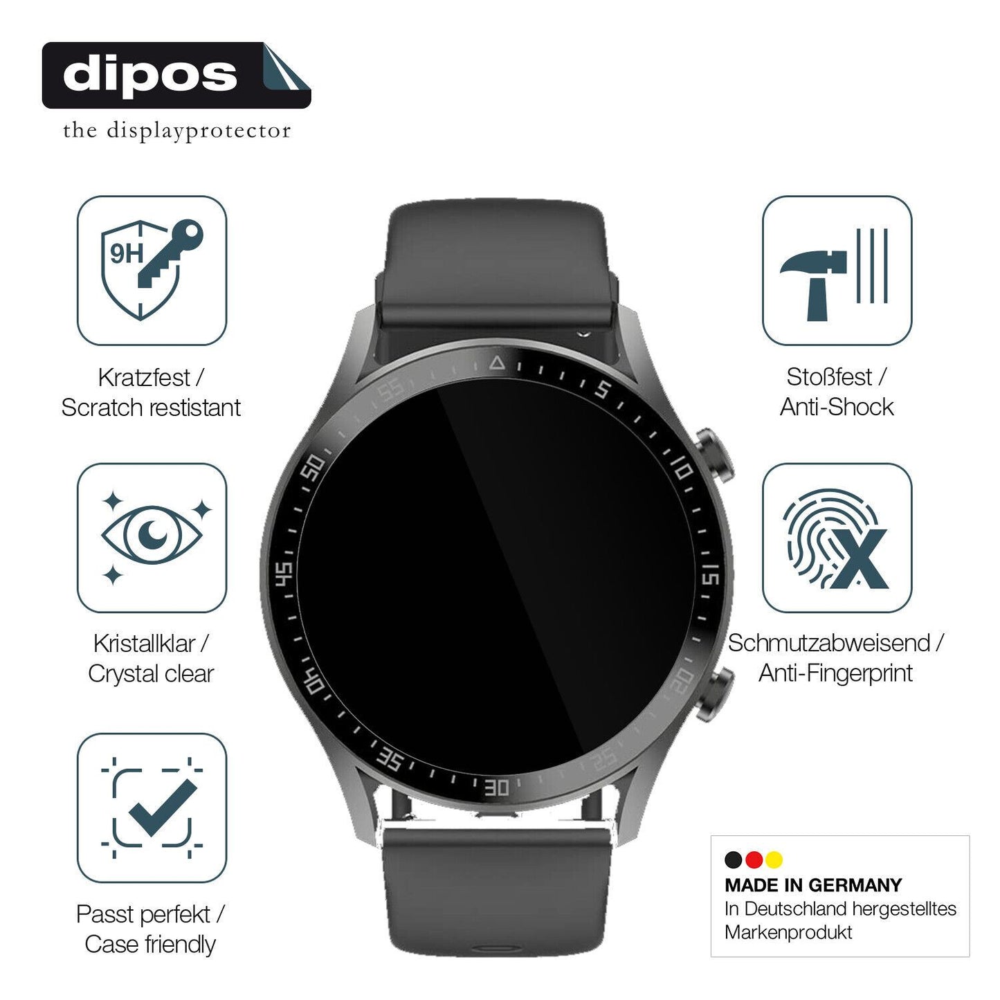 Screen Protector for Fireboltt Talk 2 Flexible Glass 9H dipos