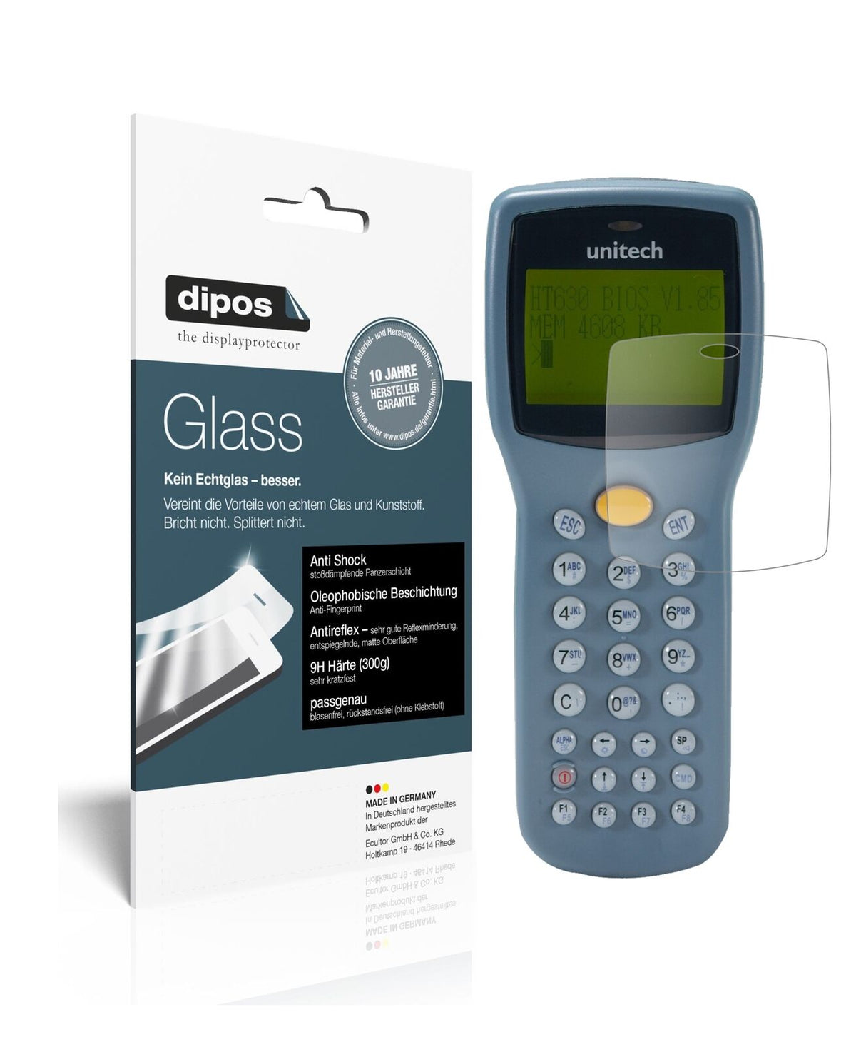 Screen Protector for I Unitech HT630 I matte I Flexible Glass I 9H I dipos