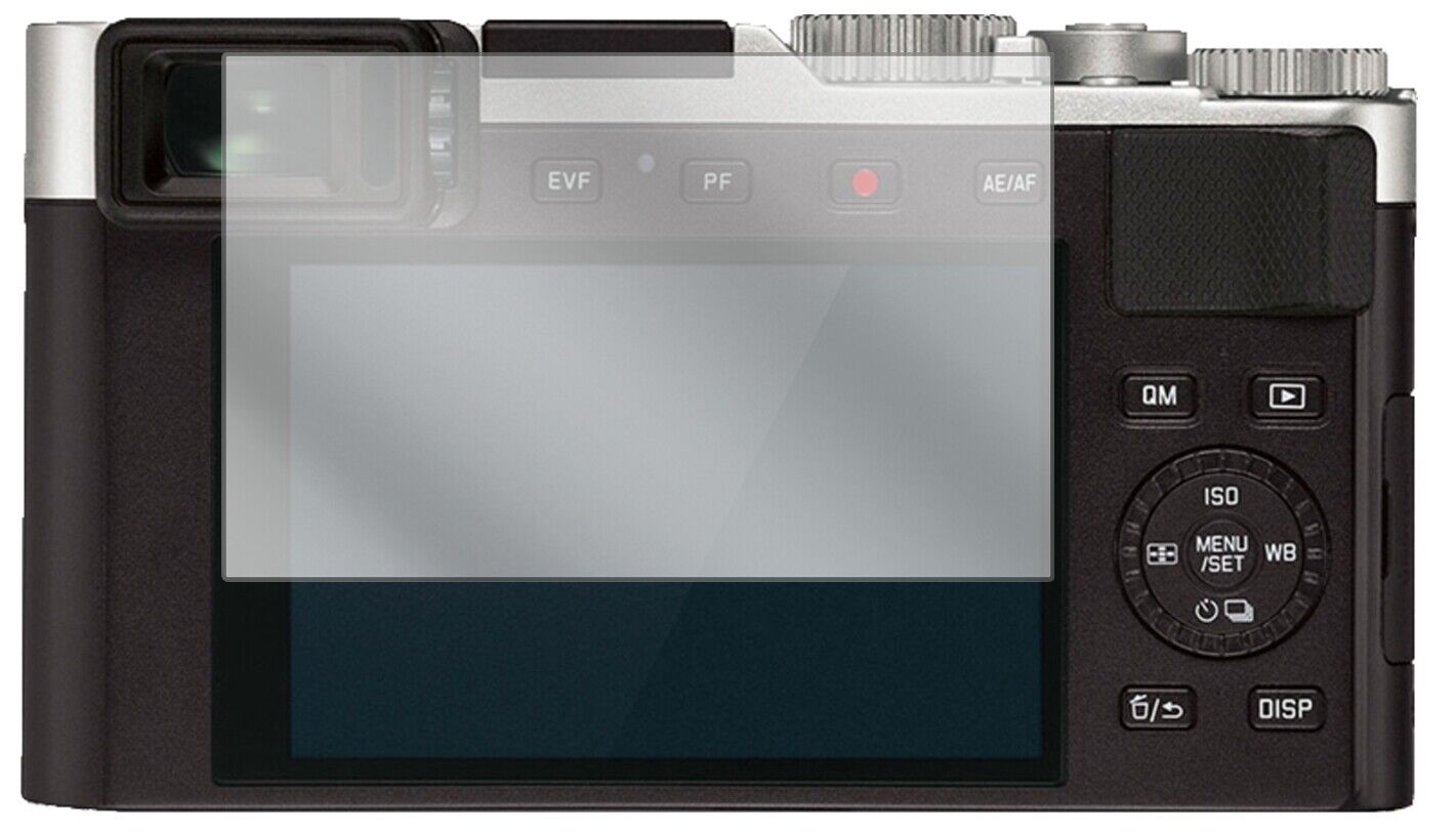 Klare Displayschutzfolie von dipos passend für Leica D-Lux 7, präziser Zuschnitt und blasenfrei montiert