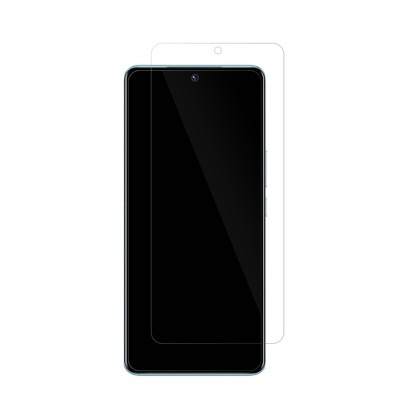 VivoV25 Pro mit aufgebrachter dipos Displayschutzfolie, glasklare Darstellung ohne Einschränkungen