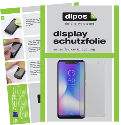TecnoCamon 11 Pro mit aufgebrachter dipos Displayschutzfolie, die lästige Fingerabdrücke minimiert