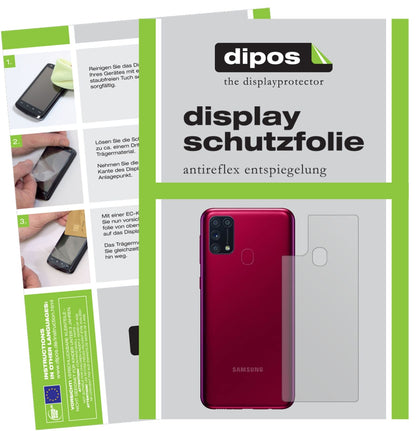 5x Schutzfolie matt für Samsung Galaxy M31s Rückseite Display-Schutzfolie