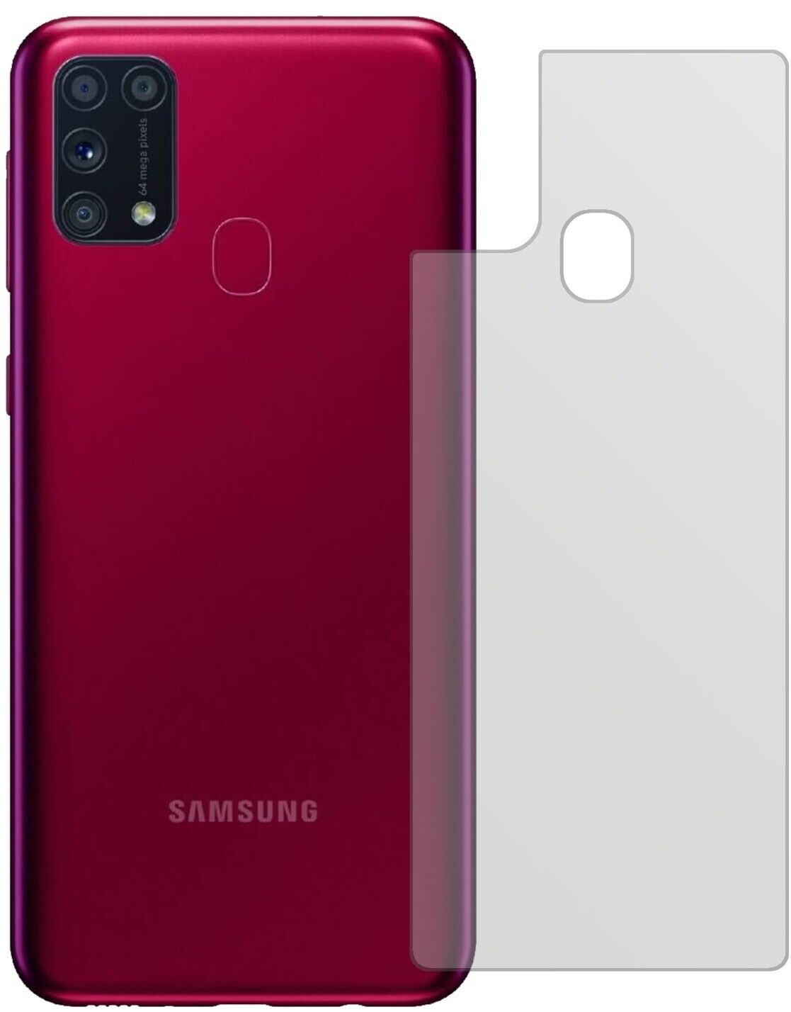 5x Schutzfolie matt für Samsung Galaxy M31s Rückseite Display-Schutzfolie