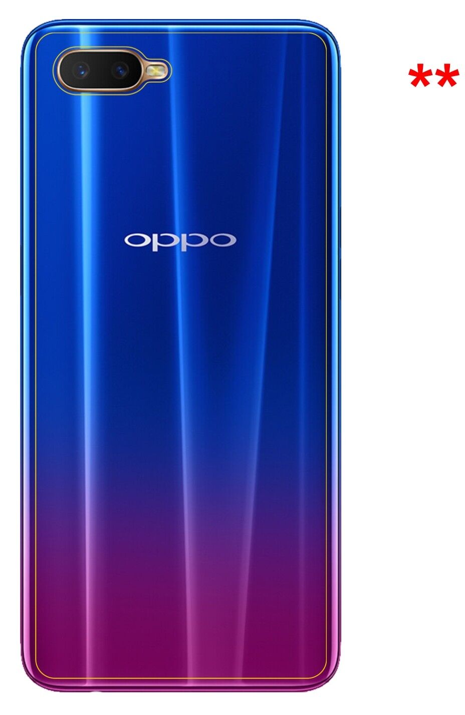 1x 9H Schutzfolie matt für Oppo K1 Rückseite Panzerfolie