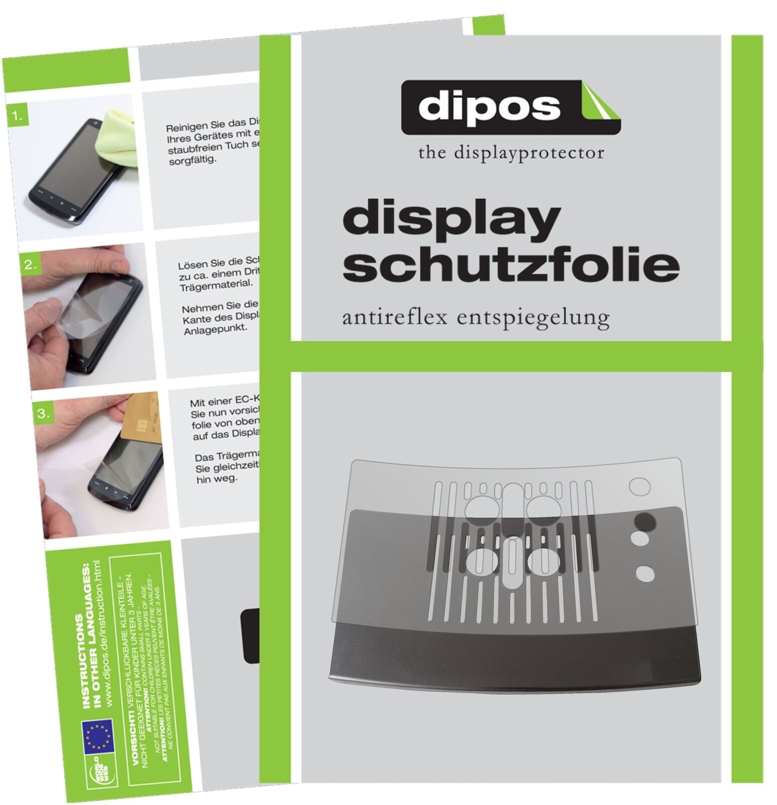 Matte Displayschutzfolie von dipos passend für NIVONA NICR 758 Tropfblech, präziser Zuschnitt und blasenfrei montiert